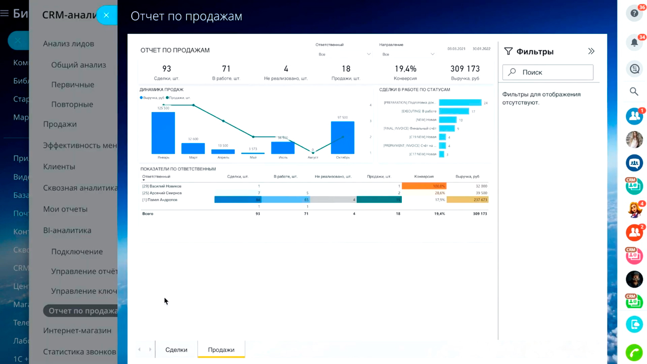 Подключим Microsoft Power Bi к CRM системе