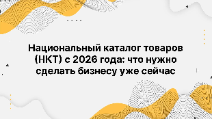Национальный каталог товаров (НКТ) с 2026 года: что нужно сделать бизнесу уже сейчас