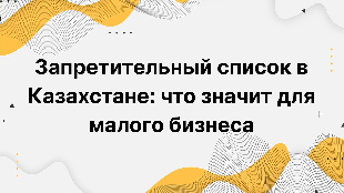 Запретительный список в Казахстане: что значит для малого бизнеса