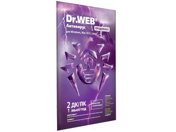 Антивирус Dr.Web. Продление 2 ПК/1 год