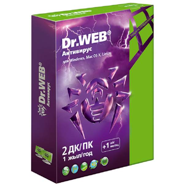 Антивирус Dr.Web 2 ПК/1 год